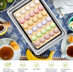 Philorn Silicone Baking Mat Set, 16.5" x 11.42" Macaron Mat, Non-Stick With Tools, 2 Pack Food Safe, Reusable for Oven, Cookie, Bread
