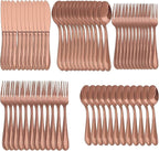 Rose Gold Silverware Set,60-Piece Stainless Steel Flatware for 12, Heavy-Duty 18/0 Stainless Steel Utensils,Mirror Polished Dishwasher Safe for Home & Kitchen Dining