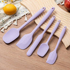 Silicone Spatula Set, 5 Piece Food Grade Rubber Spatulas for Baking, Cooking, and Mixing High Heat Resistant Non Stick Dishwasher Safe BPA-Free (Lavender)
