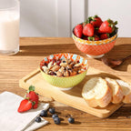 Metahom Dessert Bowls, Small Colorful Bowls 10 Oz, Ceramic Bowl Set for Ice Cream, Decorative Bowls for Snack Soup Condiments, Side Dishes, Set of 6