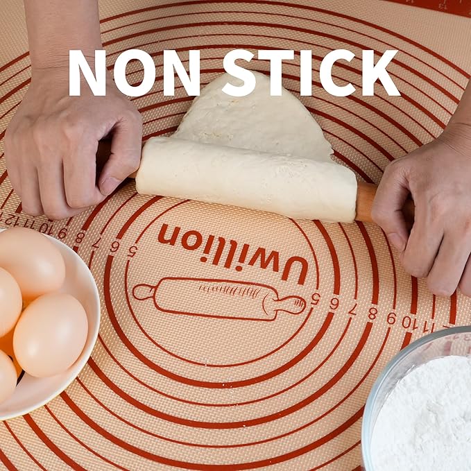 Silicone Pastry Mat 36 x 24 Inch Extra Large Baking Mat with Measurement for Counter Dough, Rolling, Fondant, Pie Crust