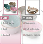 Brew To A Tea BTaT- Ceramic Cereal Bowls, 29 oz, 6 Pack, 6.3 Inches, Glazed Colors Inside, Chip-Resistant Dishwasher & Microwave Safe Bowls for Cereal, Soup, Salads, Snacks, Side Dishes