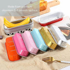 Mini Loaf Baking Pans with Lids And Spoons (100 Pack, 6.8oz) Rectangle Aluminum Foil Baking Pans Tins Containers - Cupcake Containers Wrappers Cheesecake Creme Brulee Ramekins