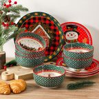 glowworm Christmas Cereal Bowls, 26 Oz Soup Bowls Set of 6 for Kitchen, Bowls Set for Rice, Oatmeal, Dessert, Dishwasher & Microwave safe