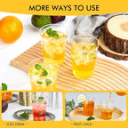 RACETOP 10 oz Clear Disposable Plastic Cups [100 Pack], Clear Plastic Cups Tumblers, Heavy-duty Party Glasses, Disposable Cups