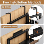 6 Tier Over The Door Pantry Organizer, 2-in-1 Door Hanging or Wall Mounted Spice Rack, Large Heavy Duty Pantry Door Storage Seasoning Shelves with Adjustable Basket for Kitchen Bathroom Closet