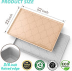 SIKADEER 22" x 22" Under Sink Mat Waterproof, Silicone Mat Kitchen Drawer Shelf and Cabinet Liner, Sink Protector for Kitchen Organizers and Storage, Boot Tray Pet Food Mats