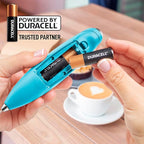 Zulay Kitchen Powerful Milk Frother Wand With 4 AA Duracell Batteries - Ultra Fast Handheld Drink Mixer - Electric Whisk Foam Maker for Coffee, Lattes, Cappuccino, Matcha & Creamer