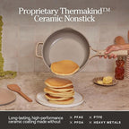 Our Place Always Pan 2.0-10.5” (2.6 Qt) Nonstick, Toxin-Free Ceramic Cookware | Patented 10-in-1 Aluminum Frying & Sauté Pan | Safe for Oven, Induction & All Cooktops up to 450°F | Forget-Me-Not Blue
