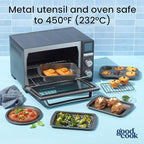 GoodCook Everyday Nonstick Toaster Oven 6-Piece Steel Bakeware Set, Gray