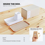 M= MINIMALSCULPT = Boat Multi-Purpose Storage, Sink Caddy, Utensil Holder, Desk Organizer, Toothbrush Holder, Make up Holder (White)
