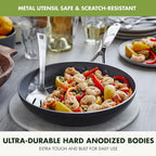 GreenPan Valencia Pro Hard Anodized Healthy Ceramic Nonstick 8" and 10" Frying Pan Skillet Set, PFAS-Free, Induction, Dishwasher Safe, Oven Safe, Gray