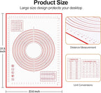 HOOMIL Silicone Baking Mat, Non-Stick, Non-Slip, Extra Large Pastry Mat for Rolling Dough, Bread Pie Crust Pizza Cookies Fondant Making, with Measurements - 32"x24"