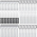72-Piece Silverware Set - Stainless Steel Silverware Set for 12, Include Fork Knife Spoon Set, Mirror Polished Flatware Set, Cutlery Set for Home Kitchen Restaurant, Dishwasher Safe