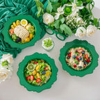 COLOSUS 60 Pack Green Plastic Bowls, 12 oz Disposable Soup Bowls, Premium Plastic Dinner Bowls,Heavy-duty Dessert Salad Bowl for Party, Wedding, Dinner, Christmas, Thanksgiving, and Catering