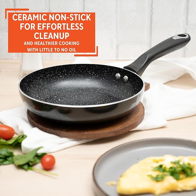 IMUSA 8” Bistro Ceramic Nonstick Fry Pan with Bakelite Handle