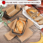 Webake 200Pcs Unbleached Parchment Paper Mini Loaf Pan Liners for 6x3 Small Banana Bread Pan, Original Precut, Non Toxic Baking Paper