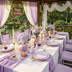 DaYammi 150Pcs Purple Plastic Plates with Gold Rim,Disposable Plastic Plates Include 30 Dinner Plate,30 Salad Plate,30 Forks,30 Spoons,30 Knive,Purple Disposable Platos for Party Wedding Mother's Day