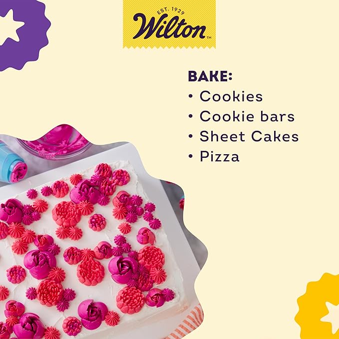 Wilton 11 x 15 Inch Aluminum Baking Sheet Pan, 2-Inch Deep Cake Pan, Even Heating, Rust-Resistant, Professional Quality, Packaging May Vary
