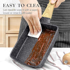 GiPP Tamagoyaki Egg Pan - 5" x 7" Japanese Omelette Pans, Non Stick Frying Pan with Heat-Resistant Handle, Healthy Grey Granite Cookware, Compatible with All Stovetops, PFOS PFOA Free