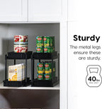 IRIS USA Under Sink Organizer, 2 Pack, Pull Out Under Cabinet Organizers and Storage, Kitchen Shelf Pantry Bathroom Under Counter, Cleaning Supplies, Vertical Spice Rack Slide Out Drawer, Easy Install