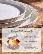 famiware Serving Platter, 16/14.6/12.9 Inch Serving Dishes for Entertaining, Party Serving Trays for Food, Buffet Oval Platters for Food, Large Plates for Bread Turkey Cheese Appetizer, Matte White