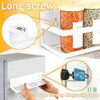Magnetic Spice Rack for Refrigerator Seasoning Organizer for Spice Fridge Shelf storage Magnetic Shelf with Hook for Oven(6pack) (4Pack-Cut out-white)