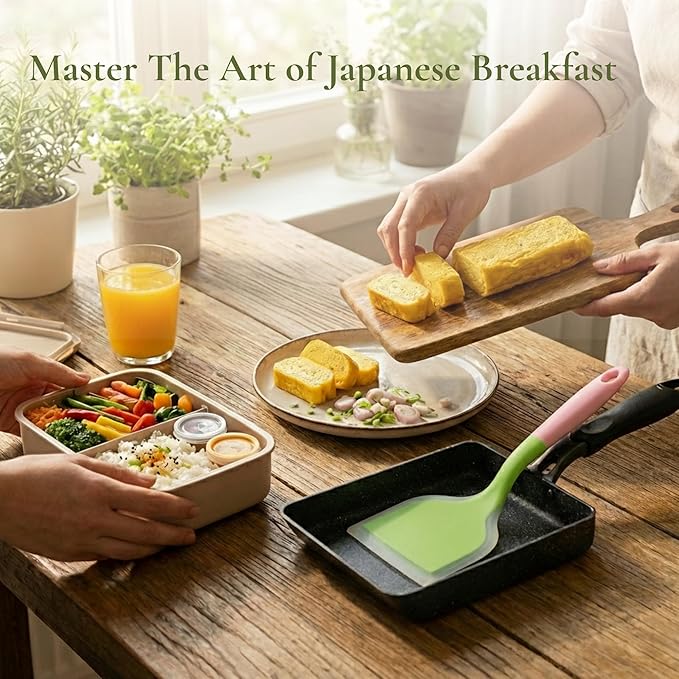 Tamagoyaki Pan - Japanese Omelette Pan Nonstick PFOA-Free - Japanese Egg Pan - Omelet Pan - Square Frying Pan Rolled Omelette Egg Roll - Tamago Skillet 7x6 All Stovetops