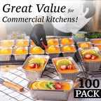 Spare Essentials (110 Pack Aluminum Loaf Pans with Lids, Disposable Bread Tins for Baking, Lunch Containers, Single Serve Baking Dishes - Foil Loaf Pans, Aluminum Bread Pans (7.8 x 4.3 x 2 Inches)