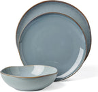 Oneida 899206 Organic Shades Blue 18-Piece Dinnerware Set, Service For 6