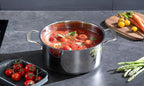 5-Ply 10 Pcs Stainless Steel Cookware Set, Pots and Pans Set with Glass Lids, Frying Pans, Saucepans, Saute Pan and Stock Pot, Compatible with All Cooktops, PTFE, PFAS and PFOA Free