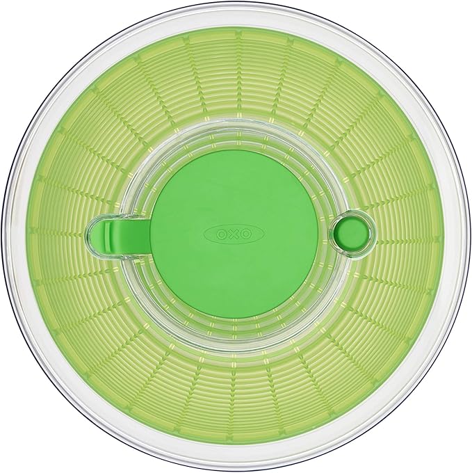 OXO Good Grips Salad Spinner - Large, Green Lettuce & Fruit Washer, BPA-Free, Easy One-Hand Pump (Pack of 4)
