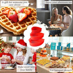 3 PCS Silicone Heart Shaped Cake Pans 4 6 8 Inch Nonstick Silicone Heart Baking Mold Reusable Food Grade Mold for Baking Brownie Valentine Mother Wedding Birthday Day(Red)