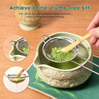 Matcha Whisk Set, 9 Pcs Matcha Set Kit for Ceremony Includes Ceramic Matcha Bowl, Holder, Bamboo Whisk & Scoop, Measuring Spoon, Scoop Rest, Sifter, Tea Towel, Handbook - Ideal Gift for All Ages
