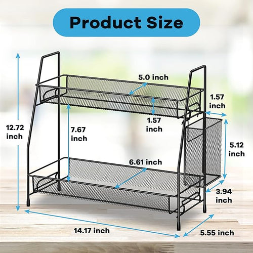 Bathroom Organizer Countertop, Spice Rack Organizer for Cabinet,Bathroom Counter Organizer, Kitchen Countertop Organizer