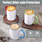 Sublimation Mugs 15 oz Set of 12 Bulk Coffee Mugs with Box Sublimation Blanks Tazas Para Sublimar Coffee Cups 6 White and 6 Black
