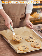 SMARTAKE 200 Pcs Parchment Paper Baking Sheets, 13x18 Inches Non-Stick Precut Baking Parchment, for Baking Grilling Steaming Bread Cup Cake Cookie and More (Unbleached)