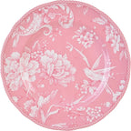 222 Fifth Adelaide Blush 12-Piece Pink Porcelain Dinnerware Set – Service for 4, Big Dinner Plates and Bowls Sets, White with Pink Floral Pattern, for Daily Entertainment, Microwave & Dishwasher Safe