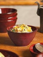 Ceramic Bowls Set of 4-11 OZ Small Bowl Set, Farmhouse Vintage Red Bowls 4.7 Inches Ramekins Bowl for Salad Dessert Yogurt Dipping Ice Cream Fruit Rice- Microwave Dishwasher Safe Retro Red