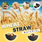 Unbreakable Cereal Bowls 40 OZ, Wheat Straw Bowls Set of 6, Anti Scald Extra Thick Soup Bowls, Reusable Plastic Bowl for Kitchen, Outdoor, Camping, RV, Black