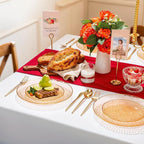 Rubtlamp 350 Pcs Plastic Dinnerware Set (50 Guests), Orange And Gold Plastic Plates, Hammered Party Plates Set Include Dinner Plates, Dessert Plates, Cups&Cutlery Set And Napkins for Wedding And Party
