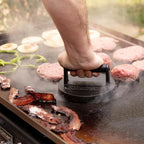 Cuisinart 6.5" Cast Iron Smashed Burger Press,Round Flat Edge Grill Press for Crispy Smash Burgers,Burger Tool for Grill and Griddle Accessories, BBQs and Tailgates,(Pack of 8)