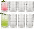 Hobnail Drinking Glasses Set of 8, 10 Oz Kitchen Water Glasses Cup & 12 Oz Vintage Cocktail Glasses Drinkware Set for Whisky, Juice, Wine, Milk