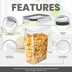 KICHLY Airtight Food Storage Containers With Lids (16 Pack) - Pantry Organizers - Pantry Storage - For Cereal & More