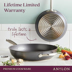 Anolon Accolade Forged Hard Anodized Nonstick Frying Pan/Skillet, 8 Inch, Moonstone Gray