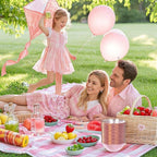I00000 50 Pack 12 Ounce Pink Plastic Bowls Serving Bowls Hammered Clear Bowl with Gold Rimmed, Heavy Duty Disposable Bowl Set,Small Bowls for Wedding Party