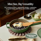 Our Place Mini Always Pan | 8.5" Ceramic Pan with Modular Lid & Beechwood Spatula | Patented 10-in-1 Nonstick, Non-Toxic Cookware Made Without PFAS | Induction & Oven-Safe up to 450°F | Sage