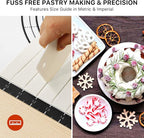 Pastry Mat, 28" x 20" Food Grade Silicone Extra Large Non Stick Baking Sheet Mat with Measurement for Making Cookies,Macarons,Bread and Pastry