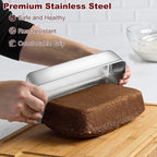 LIANYU Large 12x5 Inch Bread Loaf Pans, 6 Pack Stainless Steel Baking Pans for Meatloaf, Sourdough, Lasagna, Cake, Brownies, Non Toxic & Healthy Bakeware Set, Oven & Dishwasher Safe