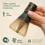 Traditional Purple Matcha Whisk - 100 Prong Bamboo Whisk For Ceremonial Tea Preparation - Authentic Japanese Purple Bamboo Whisker For Matcha Tea by Aprika Life